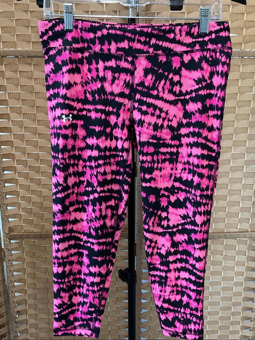 Under Armour Pink & Black Girls' Performance Leggings